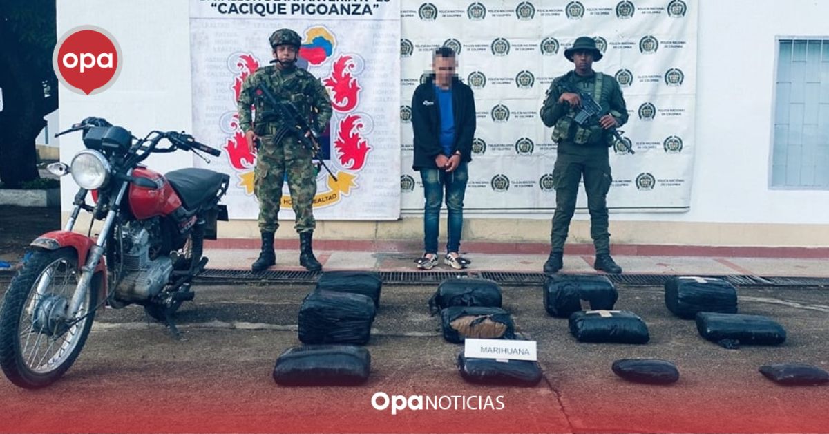 Individuo transportaba 40 kilogramos de marihuana proveniente del Cauca