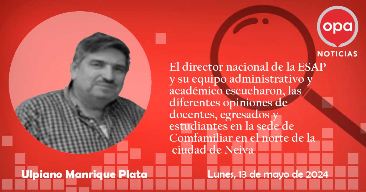 El director nacional de la ESAP y su equipo administrativo y académico escucharon, las diferentes opiniones de docentes, egresados y estudiantes en la sede de Comfamiliar en el norte de la ciudad de Neiva