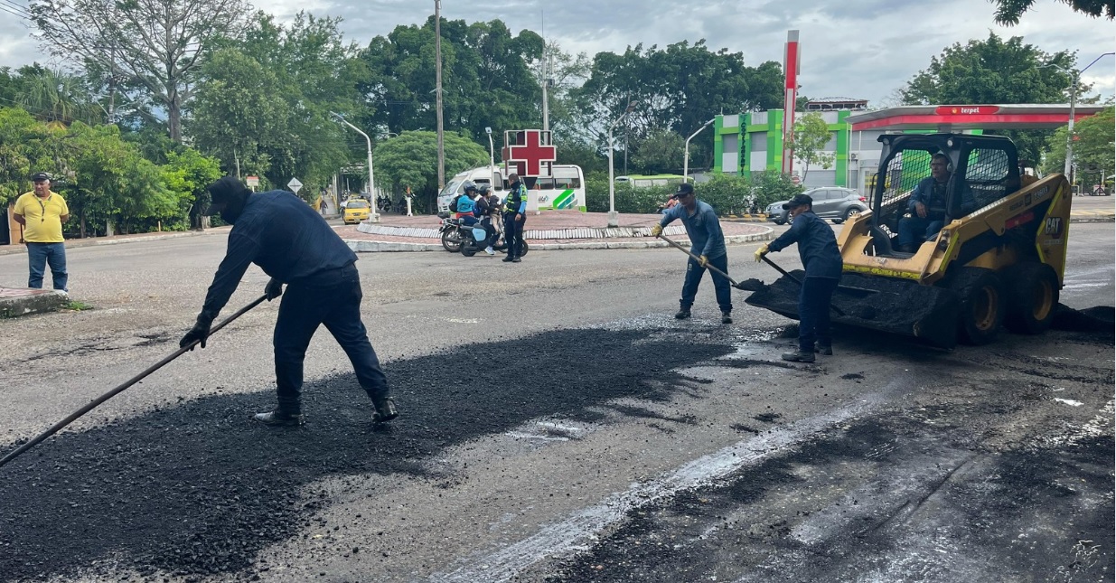 Comenzaron labores de Intervención vial cerca de la Cruz Roja